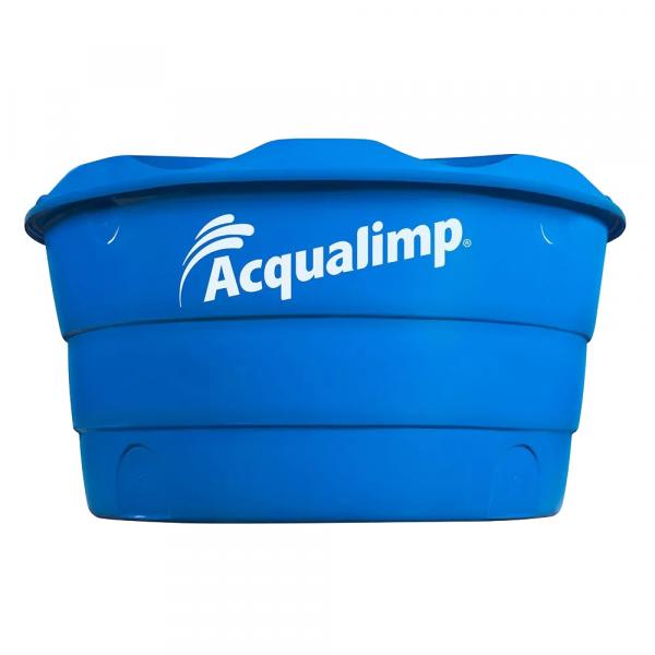 Caixa de Água Dupla Proteção 500L Polietileno Azul Acqualimp