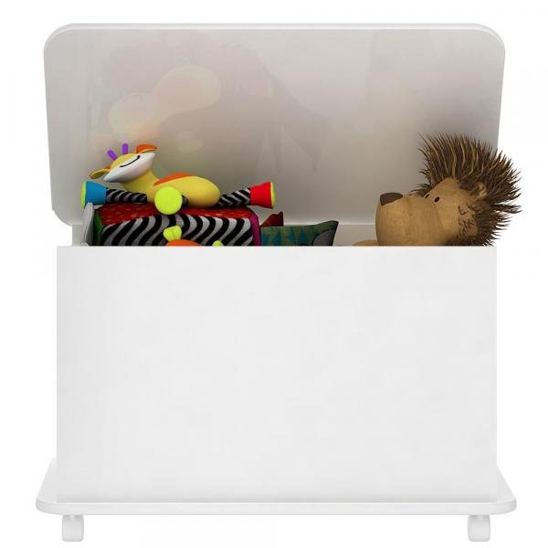 Caixa de Brinquedos com Rodízios BB 710 Branco Completa Móveis