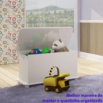 Caixa de Brinquedos com Rodízios Completa Móveis