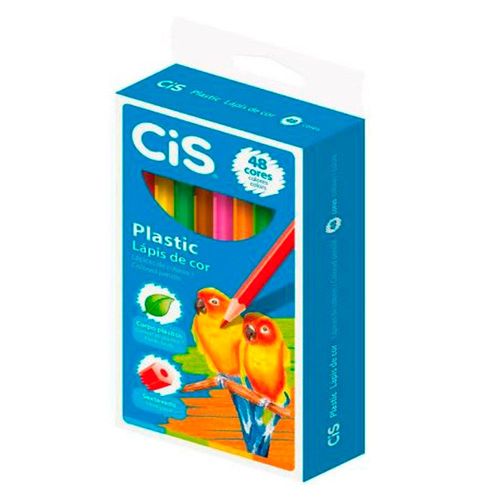 Caixa de Lápis 48 Cores Plastic - Cis
