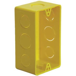 Caixa de Passagem de Embutir PVC Amarela 4X2 - Tigre