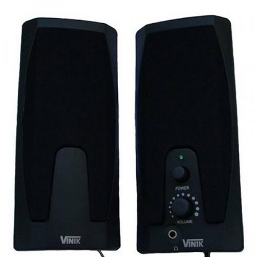 Caixa de Som 2.0 Usb 2w Rms Vs-201 Preta Vinik