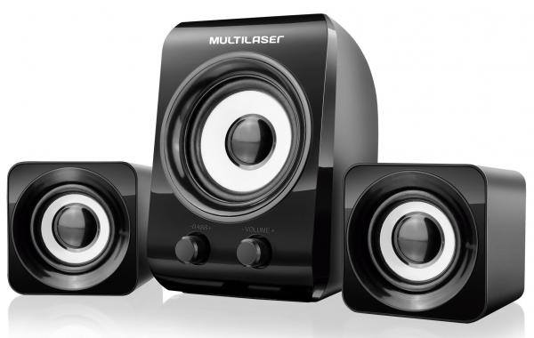 Caixa de Som 2.1 Multilaser SP172 - 14W RMS - USB