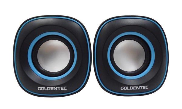 Caixa de Som 6.0W RMS Goldentec GT Sound 2.0 Preto/Azul - Goldentec Acessorios