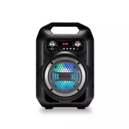 Caixa de Som 6 em 1 Bluetooth 50w RMS Karaokê Rádio FM - Multilaser
