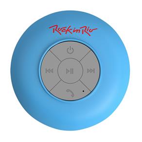 Caixa de Som Acqua Rock In Rio Azul MTC1310 Aquarius , Bluetooth, Resistente à Água e Viva-voz