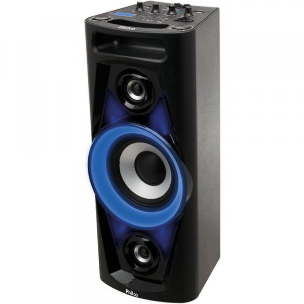 Caixa de Som Amplificada 100 Watts RMS Philco Bluetooth Auxiliar Dual USB Microfone FM - PHT3000