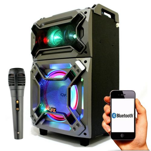 Tudo sobre 'Caixa de Som Amplificada Qfx Bateria Recarregal Bluetooth 3200w'