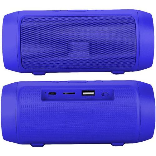 Caixa de Som Bluetooth 6W Portátil Stereo + Rádio FM Resistente Água Azul Mini 3+