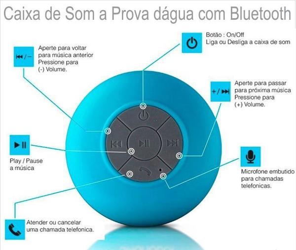 Caixa de Som Bluetooth a Prova D'Agua - Import