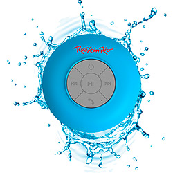 Caixa de Som Bluetooth Aquarius Rock In Rio Azul RMS 3W USB Resistente à Água