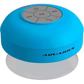 Caixa de Som Bluetooth Aquarius Rock In Rio Azul 3W RMS USB Resistente à Água