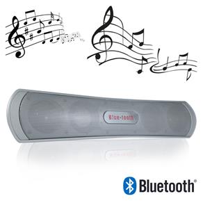 Caixa de Som Bluetooth com Rádio Fm Cartão , Usb Mp3 - Prata