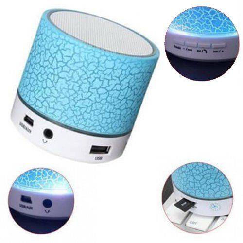 Tudo sobre 'Caixa de Som Bluetooth FM USB SD Cute LIGHT Neon CS-A12BT AZUL'