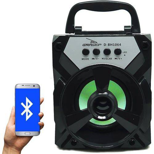 Caixa de Som Bluetooth Portátil Rádio Fm Micro Sd Dbh1064