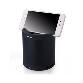 Caixa de Som Bluetooth USB SD Aux MP3 com Suporte para Celular NewBlack Preta