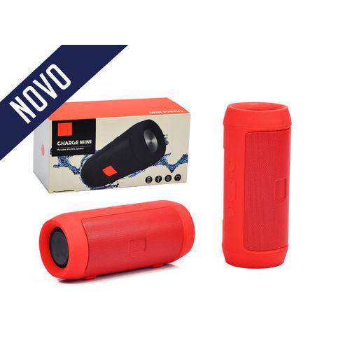 Caixa de Som Charge Mini Bluetooth 6w Resistente Água Vermelho