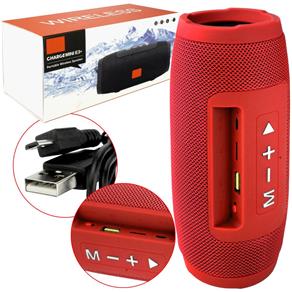 Caixa de Som Charge Mini 3+ Bluetooth 7W Resistente Agua Vermelho 3 +
