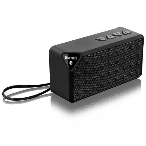 Caixa de Som com Cartão Micro SD 8GB Bluetooth SP242 Preta - Mirage