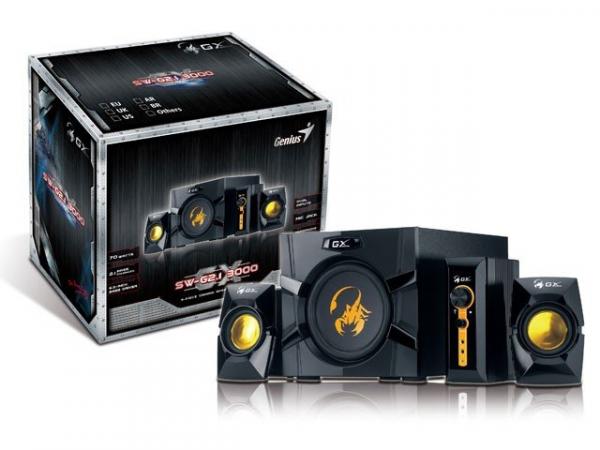 Caixa de Som GX Gaming Genius SW-G2.1 3000 2.1CH 70 RMS Gaming Speaker SYSTEM - 31731016103