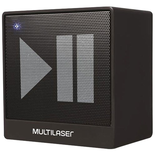 Caixa de Som Mini Bluetooth Auxiliar 8W Preta Sp277 Multilaser.