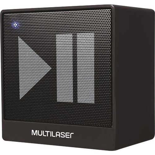 Caixa de Som Mini Bluetooth Auxiliar 8W - Sp277 - Multilaser (Preta)