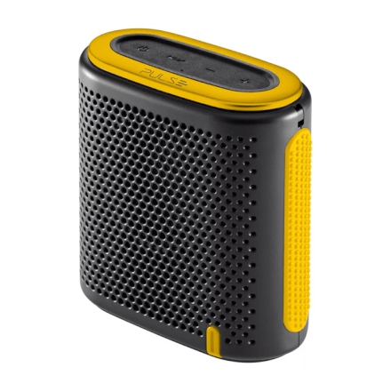 Caixa de Som Mini Bluetooth/SD/P2 10W RMS Preta e Amarela Pu - Pulse