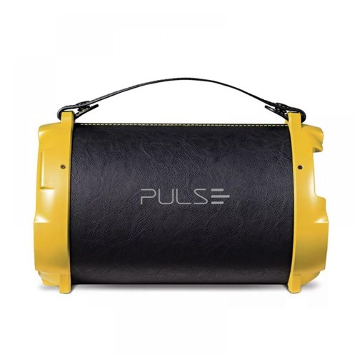 Caixa de Som Multilaser Pulse Bazooka Sp265 Preto/Amarelo 40w Rms, Fm, Bluetooth, Usb, Sd, Aux