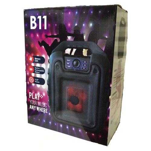Caixa de Som Portatil Amplif Bluetooth Mic Radio Fm USB