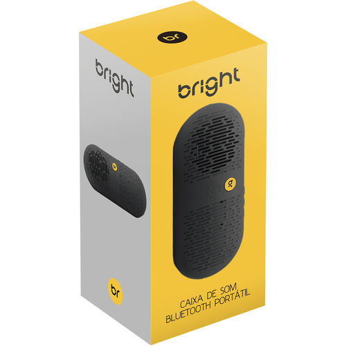 Caixa de Som Portátil Bluetooth Sem Fio USB Entrada para Cartão Micro SD com Rádio FM 0504 - Bright