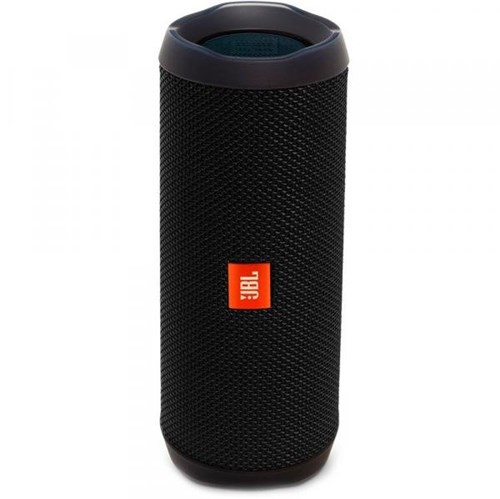 Caixa de Som Portátil Bluetooth Stereo Speaker JBL Flip 4 Preta à Prova Dagua
