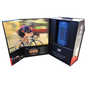 Caixa de Som Portátil Max Box Sem Fio Bluetooth com Suporte para Bicicleta Azul - Easy Mobile