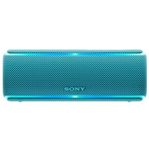 Caixa de Som Portátil Sony SRS-XB21 com Bluetooth, Extra Bass, Iluminação, Efeitos Sonoros, Design Ultraleve a Prova D'água e Poeira - Azul