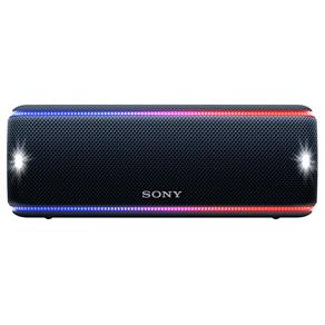 Caixa de Som Portátil Sony SRS-XB31 com Bluetooth, Extra Bass, Iluminação Multicolorida, Efeitos Sonoros, Design a Prova D'água e Poeira - Preta