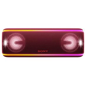 Caixa de Som Portátil Sony SRS-XB41 com Bluetooth, Extra Bass, Iluminação Multicolorida, Efeitos Sonoros, Design a Prova D'água e Poeira - Vermelha