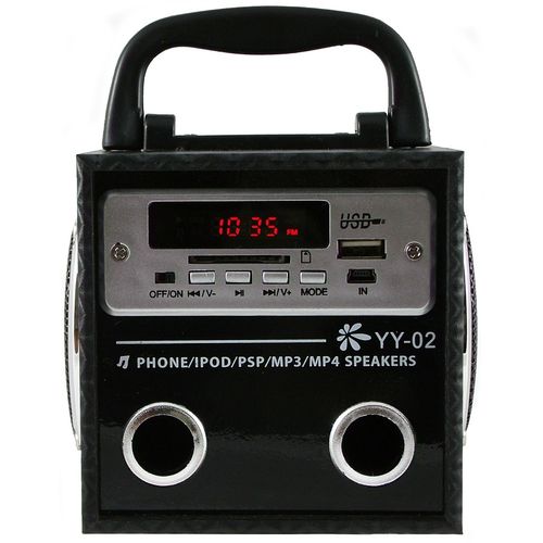 Caixa de Som Portátil Yy-02 Mp3 USB Pen Drive Rádio Fm