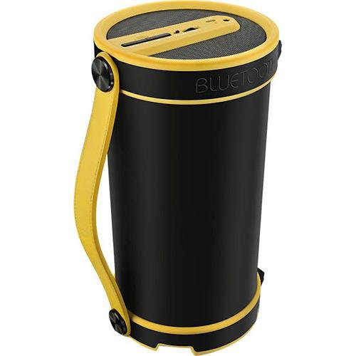 Caixa de Som Pulse Bazooka Preto e Amarelo com Bluetooth
