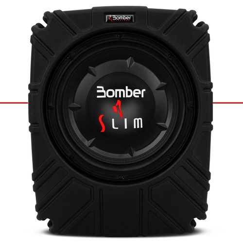 Caixa de Som Selada Slim Bomber Subwoofer 10 Polegadas 200 Watts Rms Passiva Sem Amplificador