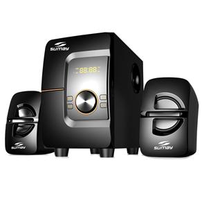 Caixa de Som Sumay Multimídia 2.1 Canais SM-CS3690B com USB, Cartão SD/MMC, Rádio FM e Bluetooth - 28W