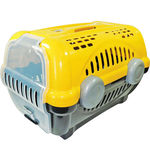 Caixa de Transporte Furacão Pet Luxo Amarela - Tam.01