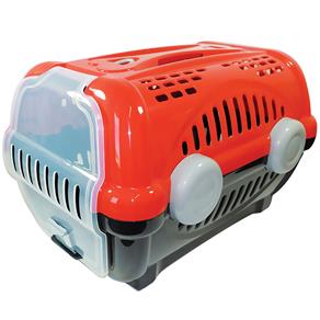 Caixa de Transporte Furacão Pet Luxo N1, Vermelha