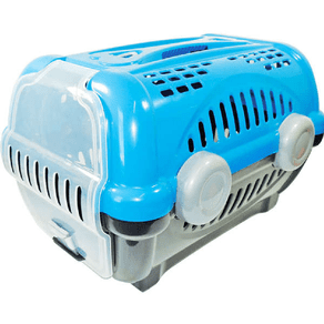 Caixa de Transporte Furacão Pet Luxo - Tamanho 1 Azul