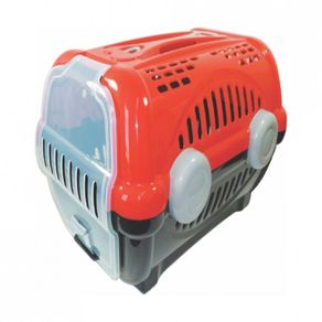Caixa de Transporte Furacão Pet Luxo - Tamanho 2 Vermelha