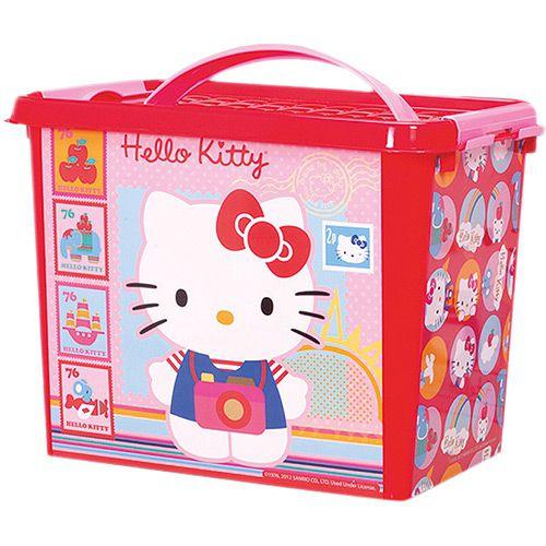 Caixa Decorada com Alça Hello Kitty 9L Vermelha - Monte Libano (592277) - Monte Líbano