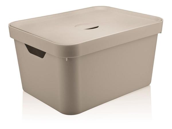Caixa Organizadora Bege Cube G CC650 com Tampa - OU