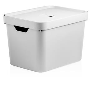 Caixa Organizadora Cube M com Tampa 18L Branco OU - BRANCO