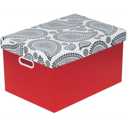 Caixa Organizadora Decorada Prontobox Bandana Vermelho - Polycart