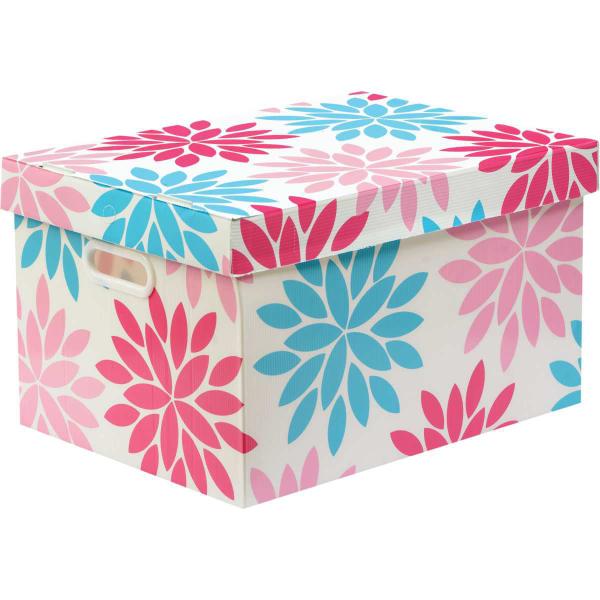Caixa Organizadora Decorada Prontobox Flores Grande - Comprasjau