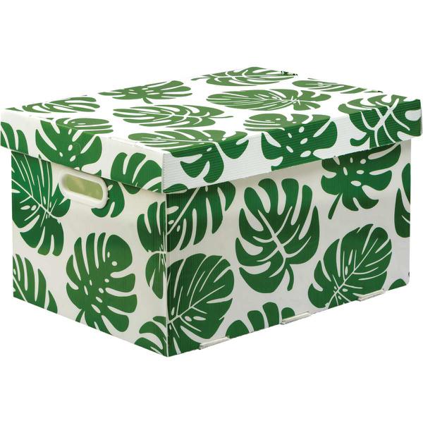Caixa Organizadora Decorada Prontobox Folhas Grande - Comprasjau