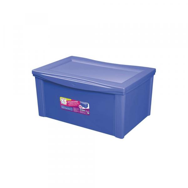 Caixa Organizadora em Polipropileno 65 Litros Azul - Ordene